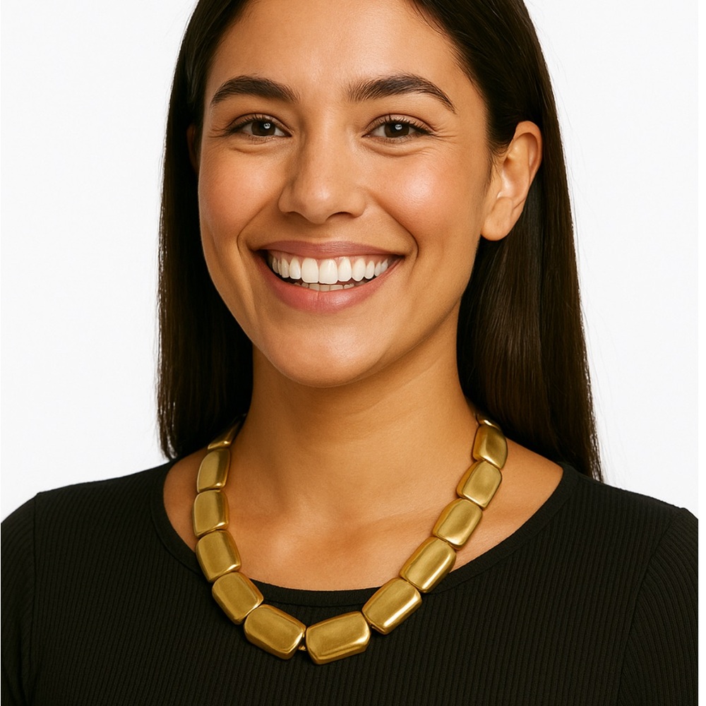 Signed Les Bernard Gold Tone Necklace